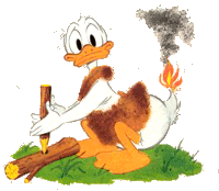 Plaatjes Donald duck Donald Duck In De Oertijd Vuur Maken