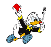 Plaatjes Donald duck Dagobert Duck Scheidsrechter Rode Kaart