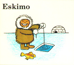 Plaatjes Eskimo Ijsvissen Eskimo Wak Iglo Noordpool