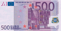 Plaatjes Euro 500 Euro Biljet Bewegend