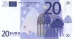 Plaatjes Euro 20 Euro Biljet Bewegend