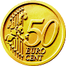 Plaatjes Euro Muntje 50 Euro Cent Bewegend