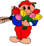 Plaatjes Feest Hollandse Man Met Tulpen En Klompen