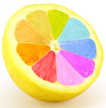 Fruit Plaatjes Regenboog Sinaasappel