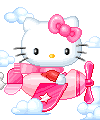 Hello kitty Plaatjes Hello Kitty Boos In Vliegtuig