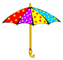 Plaatjes Herfst Gekleurde Paraplu Met Stippen