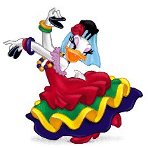 Plaatjes Katrein Katrien Duck In Spaanse Kleding Die Flamingo Danst