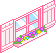 Plaatjes Kawaii deuren en ramen Roze Pixel Raam