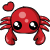 Plaatjes Kawaii klein Verliefde Krab