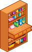 Plaatjes Kawaii meubels Boekenkast Vol Boeken Met Laadjes