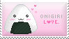 Plaatjes Kawaii postzegels Onigiri Liefde  Kawaii Postzegel