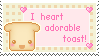 Plaatjes Kawaii postzegels Ik Hou Van Schattige Toast Kawaii Postzegel!