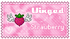 Plaatjes Kawaii postzegels Gevleugelde Aardbei Kawaii Postzegel