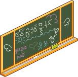 Plaatjes Kawaii school en kantoor Krijtbord