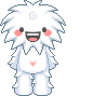 Plaatjes Kawaii Wit Monstertje Zingt