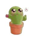 Plaatjes Kawaii Schattige Cactus In Pot