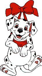 Kerst disney Plaatjes 101 Dalmatiers Pup Rode Strik