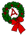 Plaatjes Kerst alfabet Letter A