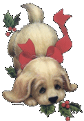 Plaatjes Kerst dieren Page Pup Labrador Kerst Strik