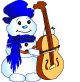 Plaatjes Kerst sneeuwman Sneeuwpop Sneeuwman Als Muzikant