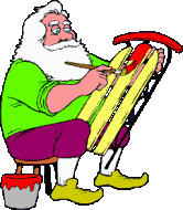 Kerstmannen Plaatjes Kerstman Aan Het Schilderen