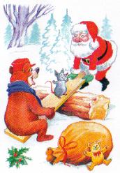 Kerstmannen Plaatjes Kerstman En Yogi Bear