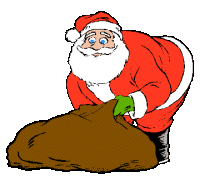 Kerstmannen Plaatjes Kerstman Haalt Cadeautjes Uit Zak