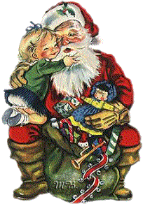 Kerstmannen Plaatjes Kerstman Met Meisje