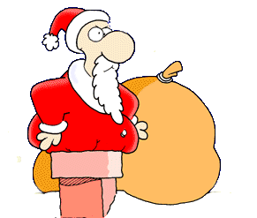 Kerstmannen Plaatjes Kerstman Zit Vast In Schoorsteen