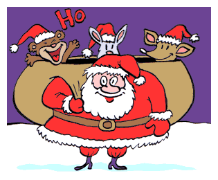 Kerstmannen Plaatjes Kerstman Met Dieren Ho Ho Ho