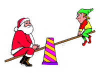 Kerstmannen Plaatjes Kerstman En Elf Op De Wip