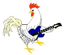 Kippen Plaatjes Kip Die Gitaar Speelt