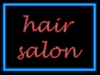 Plaatjes Neontext Hair Salon Bordje