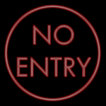 Plaatjes Neontext No Entry