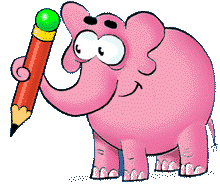 Olifanten Plaatjes Olifant, Roze, Potlood