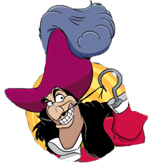 Plaatjes Peter pan Kapitein Haak Trekt Aan Snor Met Zijn Haak
