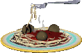 Pizza Plaatjes Bord Spaghetti Met Gehaktballen