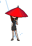 Plaatjes Regen Regenbui Rode Paraplu Dame