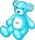 Plaatjes Schattige teddyberen Schattige Blauwe Teddybeer Zittend