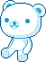Plaatjes Schattige teddyberen Schattige Teddybeer Blauw Zit Rustig