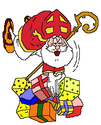 Sinterklaas Plaatjes Sinterklaas Met Zijn Staf En De Cadeautjes