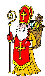 Sinterklaas Plaatjes Kerstman Cadeautjes Op Rug