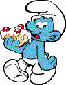 Smurfen Plaatjes Smurf Met Taart Gebak Eten