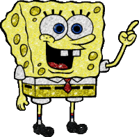 Spongebob Plaatjes Spongebob Wijst Met Wijsvinger Glitter