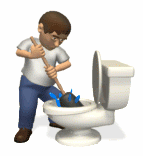 Plaatjes Toiletten Man Is Toilet Aan Het Schoonmaken