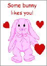 Valentijn Plaatjes Some Bunny Likes You Konijn Hartjes