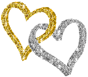 Valentijn Plaatjes Gouden En Zilver Hart Glitter Valentijn