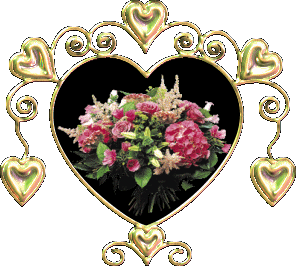 Valentijn Plaatjes Zwart Hart Met Bos Bloemen