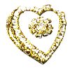 Valentijn Plaatjes Goud Glitter Hart
