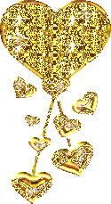 Valentijn Plaatjes Gouden Glitter Geluks-Hart Valentijn